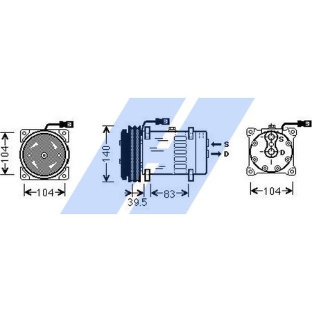 HIGHWAY AUTOMOTIVE 45130002 - Compressor, air conditioning