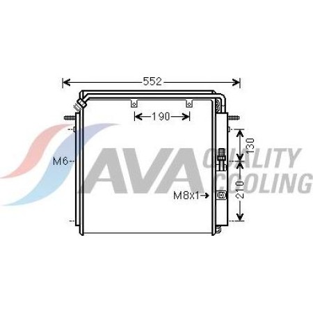 HIGHWAY AUTOMOTIVE 40108001 - Condenser, air conditioning