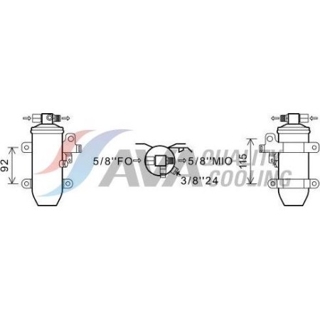 HIGHWAY AUTOMOTIVE 42041002 - Dryer, air conditioning