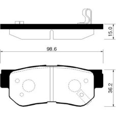 ABE C20510ABE - Brake Pad Set, disc brake pentru SSANGYONG STAVIC (2005–prezent)