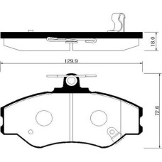 ABE C10500ABE - Kit de plaquettes de frein, frein à disque pentru HYUNDAI PORTER Bus (1994–2004)