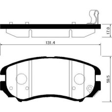 ABE C10518ABE - Brake Pad Set, disc brake pentru HYUNDAI GALLOPER II (1997–2003)