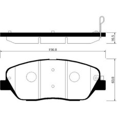 ABE C10521ABE - Kit pastiglie freno, Freno a disco pentru SSANGYONG KORANDO VAN (2010–prezent)