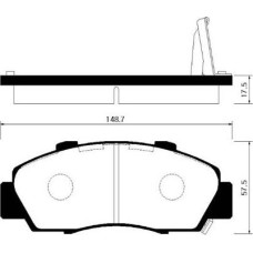 ABE C14032ABE - Kit de plaquettes de frein, frein à disque pentru HONDA LEGEND IV (2004–prezent)