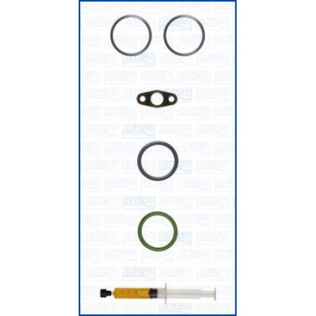 Conjunto de montaje. Turbocompresor Kit de montaje de turbocompresor con juntas. BMW 3 F30 F80 3 F31 3 GRAN TURISMO F34 4 F32 F82 4 F33 F BMW X4 (F26), Crossover, 05.2013 - 03.2018 Ajusa JTC11998