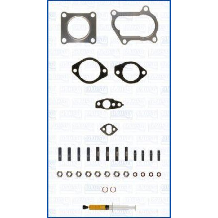 Ensemble de montage. turbocompresseur Kit de montage turbocompresseur avec joints TOYOTA LAND CRUISER LAND CRUISER 100 4.2D 01.98-08.07 TOYOTA LAND CRUISER VI (_J1_), Crossover, 01.1998 - 07.2008 Ajusa JTC11586