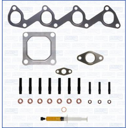 Conjunto de montagem. turbocompressor Kit de montagem do turbocompressor com juntas FORD C-MAX FOCUS C-MAX FOCUS I FOCUS II 1.8D 03.01-09.12 FORD FOCUS Turnier (DNW), Touring, 02.1999 - 12.2007 Ajusa JTC11239