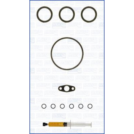 Conjunto de montaje. turbocompresor Kit de montaje turbocompresor con juntas BMW 1 E82 1 E88 3 E90 3 E91 3 E92 3 E93 5 E60 7 F01 F02 BMW 1 (E88), Cabrio, 12.2007 - 12.2013 Ajusa JTC11728