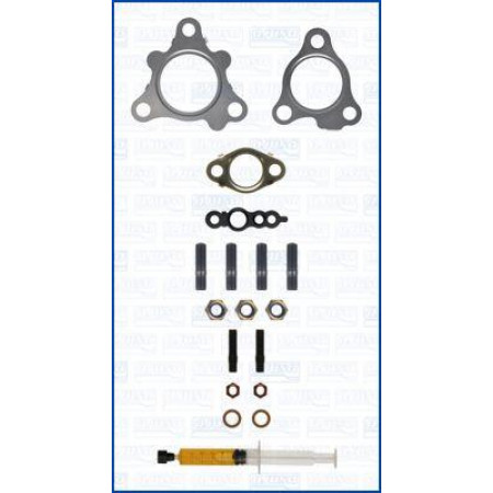 Ensemble de montage. turbocompresseur Kit de montage turbocompresseur avec joints HYUNDAI ACCENT IV I30 I40 I CW IX35 KIA CARENS III CAREN KIA CARENS III (UN), Dubita, 05.2006 - Ajusa JTC12072