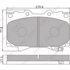ABE C12088ABE - Bremsbelagsatz, Scheibenbremse pentru TOYOTA LAND CRUISER 90 (1995–prezent)