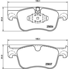 ABE C1C065ABE - Brake Pad Set, disc brake pentru TOYOTA PROACE CITY VERSO MPV (2019–prezent)
