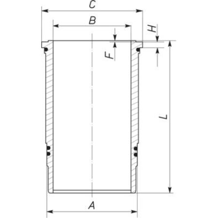 MAHLE 439 WN 02 01 - Cylinder Sleeve