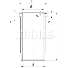 MAHLE 037 WN 30 01 - Chemise de cylindre