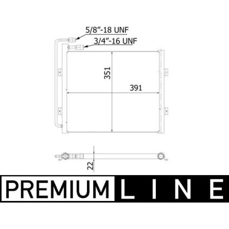 MAHLE AC 940 000P - Condenser, air conditioning