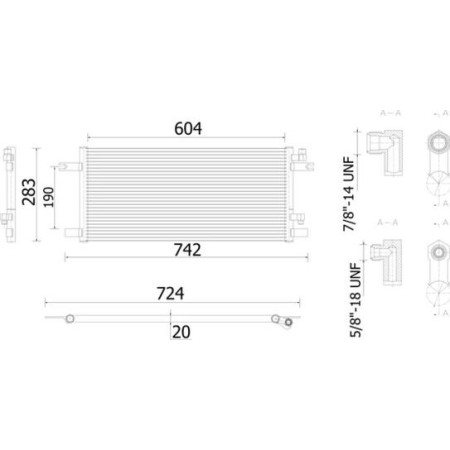 MAHLE AC 913 000S - Condenser, air conditioning