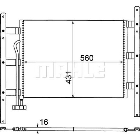 MAHLE AC 520 000S - Condenser, air conditioning