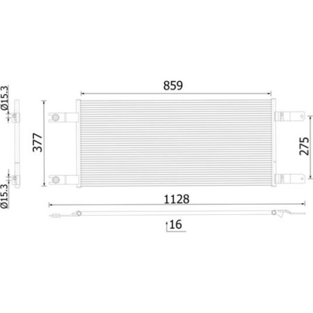 MAHLE AC 1034 000S - Condenser, air conditioning