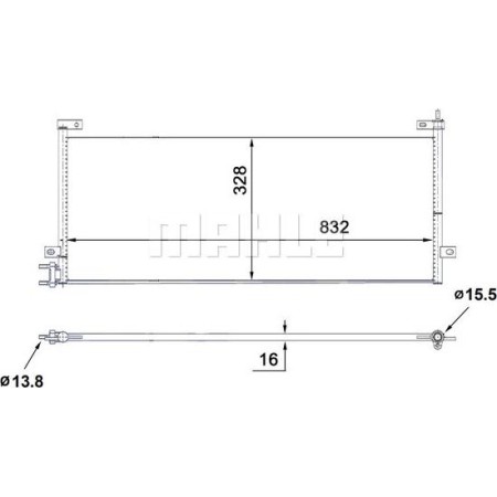 MAHLE AC 884 000S - Condenser, air conditioning
