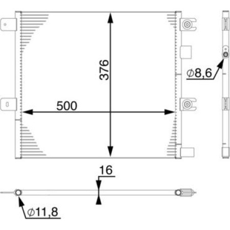 MAHLE AC 76 000S - Condenser, air conditioning