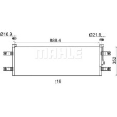 MAHLE AC 784 000S - Condensatore, Climatizzatore