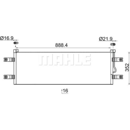 MAHLE AC 784 000S - Condenser, air conditioning