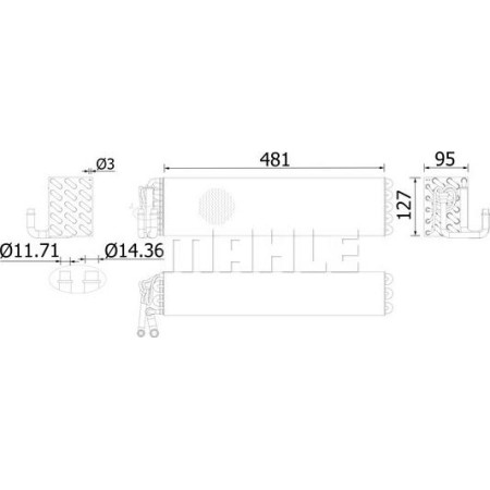 MAHLE AE 192 000S - Evaporator, air conditioning