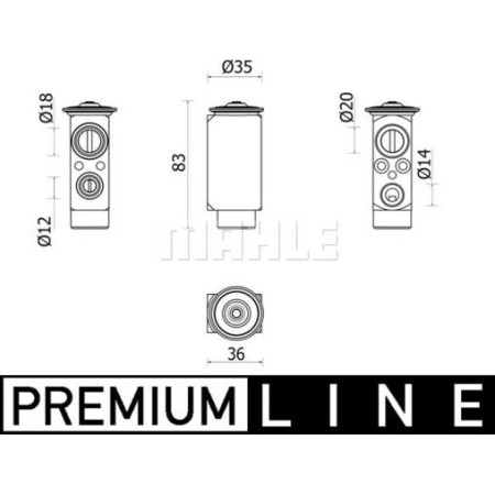 MAHLE AVE 148 000P - Expansion Valve, air conditioning
