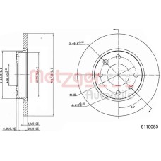 ABE C3P004ABE - Brake Disc pentru CITROËN XSARA (1997–2005)