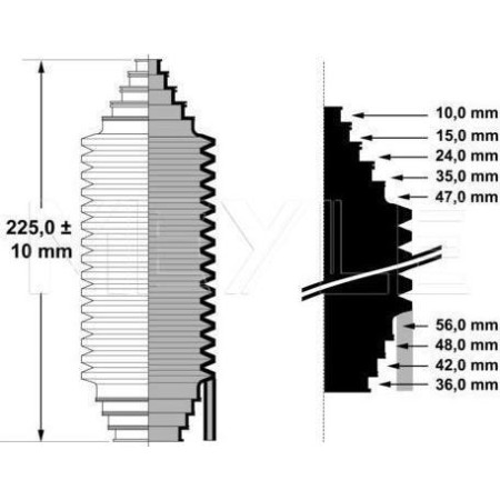 Meyle 99-14 620 0000 - Bellow, steering