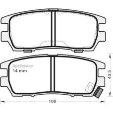 ABE C25005ABE - Brake Pad Set, disc brake pentru MITSUBISHI L400 Bus (1994–2007)