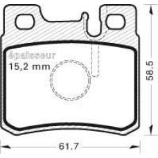ABE C2M006ABE - Brake Pad Set, disc brake pentru MERCEDES-BENZ E-CLASS (1993–2003)