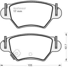 ABE C2X006ABE - Brake Pad Set, disc brake pentru CHEVROLET ASTRA Hatchback (1998–2011)