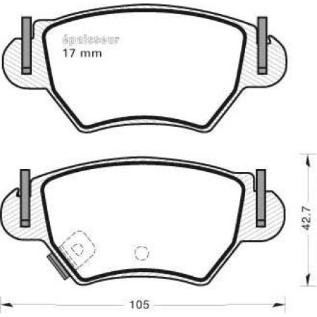 ABE C2X006ABE - Brake Pad Set, disc brake pentru CHEVROLET ASTRA Hatchback (1998–2011)