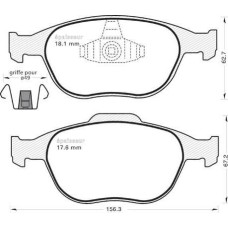 ABE C1G054ABE - Brake Pad Set, disc brake pentru FORD FOCUS III (2010–2020)