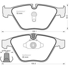 ABE C1B029ABE - Bremsbelagsatz, Scheibenbremse pentru BMW 3 (2004–2012)