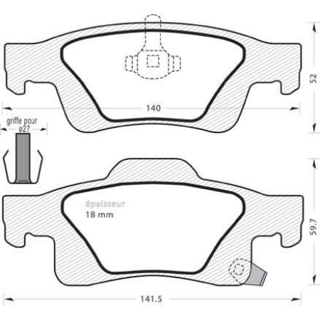 Textar 25196 17,0 1 5 - Brake Pad Set, disc brake