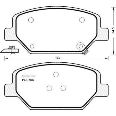 Textar 22139-19,2 1 5 - Brake Pad Set, disc brake