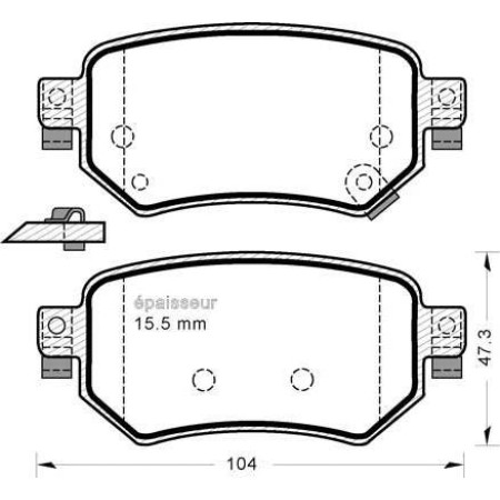 Textar 22349-15,4 0 5 - Brake Pad Set, disc brake