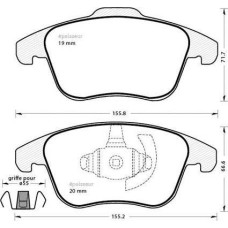 BOSCH 0 986 494 744 - Bremsbelagsatz, Scheibenbremse