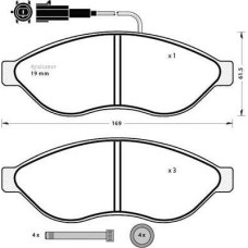 ABE C1F057ABE - Brake Pad Set, disc brake pentru CITROËN JUMPER II Van (2006–prezent)