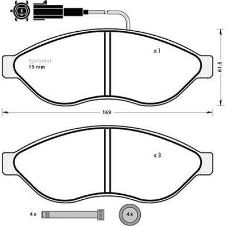 ABE C1F057ABE - Brake Pad Set, disc brake pentru CITROËN JUMPER II Van (2006–prezent)