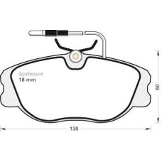 ABE C1F009ABE - Brake Pad Set, disc brake pentru PEUGEOT EXPERT (1995–2006)