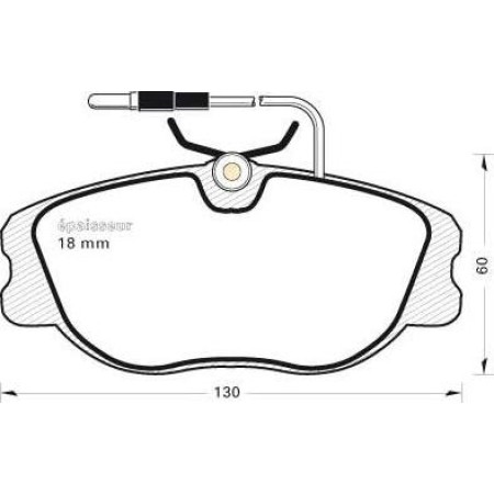 ABE C1F009ABE - Brake Pad Set, disc brake pentru PEUGEOT EXPERT (1995–2006)