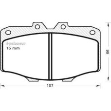 ABE C12036ABE - Kit de plaquettes de frein, frein à disque pentru TOYOTA HILUX Platform/Chassis (1983–2005)