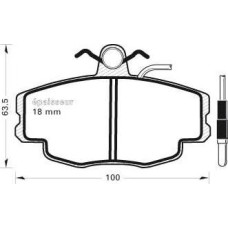 ABE C1C001ABE - Brake Pad Set, disc brake pentru CITROËN ZX Break (1993–1999)