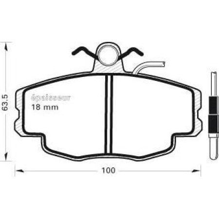 ABE C1C001ABE - Brake Pad Set, disc brake pentru CITROËN ZX Break (1993–1999)