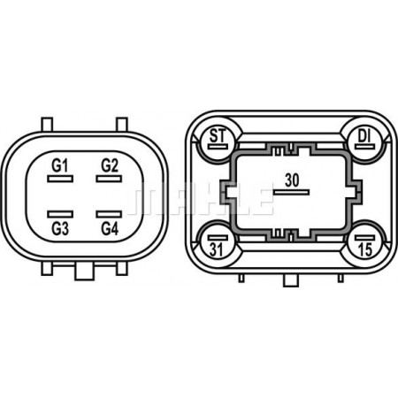Unitate de control.bujii incandescente Controler - releu al dopurilor incandescente OPEL ASTRA J CORSA D MERIVA B OPEL CORSA D (S07), Hatchback, 07.2006 - 08.2014 MAHLE MHG 8
