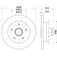 ABE C3W029ABE - Brake Disc pentru VW TRANSPORTER T3 Bus (1979–1992)