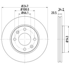 ABE C3C004ABE - Brake Disc pentru CITROËN AX (1986–1998)