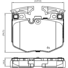 ABE C1B043ABE - Kit pastiglie freno, Freno a disco pentru BMW 3 Touring Van (2019–prezent)